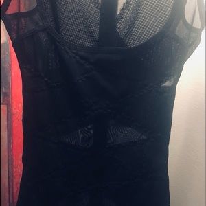 Sexy One-Piece Shapewear Sheer Bodysuit Size Small